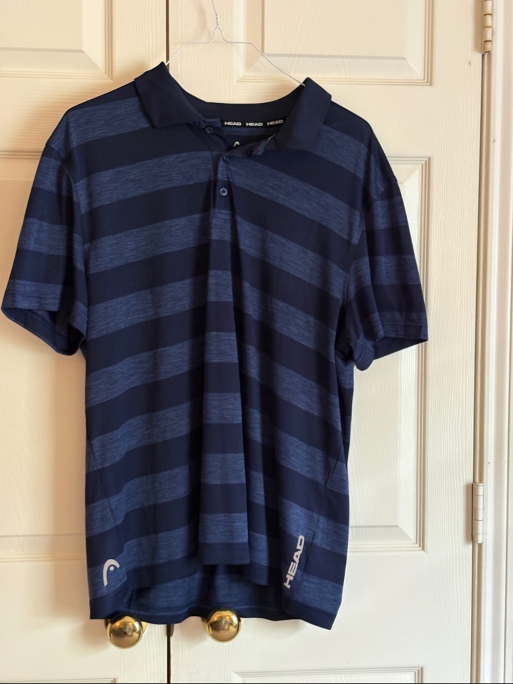 Head Navy and Dark Blue Striped Polo Shirt